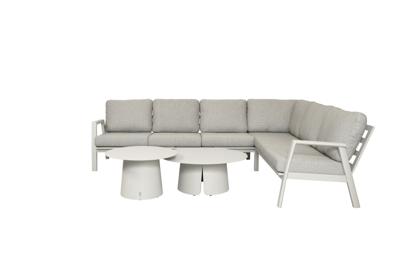 Qopps Okios loungebank 2-3 met 2 Okios koffietafeltjes