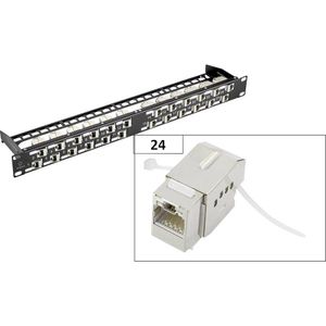 Renkforce KS10 24 poorten Netwerkpatchpaneel 483 mm (19) CAT 6A 1 HE