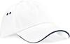 Beechfield CB15C Ultimate 5 Panel Cap - Sandwich Peak - White/French Navy - One Size