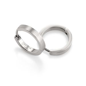 Boccia 0577-01 Oorringen titanium zilverkleurig 2 x 14 mm
