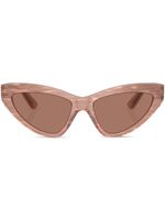 Dolce & Gabbana Eyewear lunettes de soleil à monture papillon - Marron