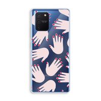 Hands pink: Samsung Galaxy Note 10 Lite Transparant Hoesje