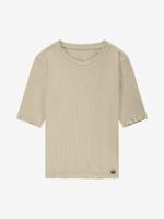 Nik&Nik zomer rib top meisjes - taupe - Sylvia
