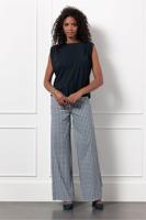 Studio Anneloes Lexie Small Check Trousers 12788 Broek 6911 Dark Blue/off White