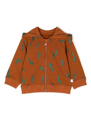Stella McCartney Kids veste à logo imprimé - Marron