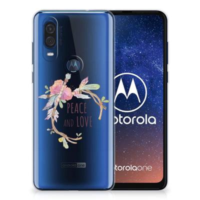 Motorola One Vision Telefoonhoesje met Naam Boho Text Motorola One Vision Telefoonhoesje met Naam Boho Text