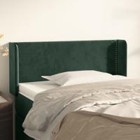 Hoofdbord met randen 103x16x78/88 cm fluweel donkergroen