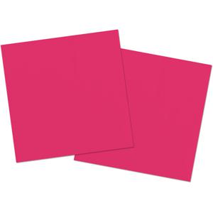 Servetten - 20x st - fuchsia roze - 33 x 33 cm - papier - feestservetten - lunch/diner servetjes