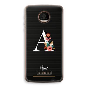 Pink Bouquet: Motorola Moto Z Force Transparant Hoesje