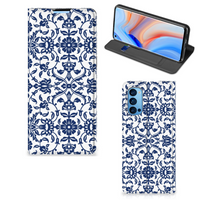 OPPO Reno4 Pro 5G Smart Cover Flower Blue