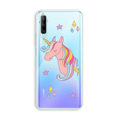 Roze eenhoorn: Huawei P Smart Pro Transparant Hoesje