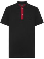 Billionaire polo à motif brodé - Noir