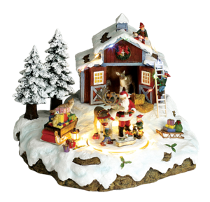 Kerstschuur Met Kerstman - Oosterik home