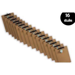 16x Klemborden - Klemborden A4 - Klemborden hout A4 31 x 22 x 1.5 cm