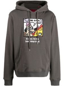 Mostly Heard Rarely Seen 8-Bit hoodie en coton à imprimé graphique - Gris