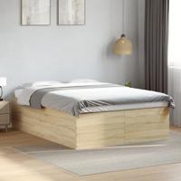 Bedframe bewerkt hout sonoma eikenkleurig 140x190 cm