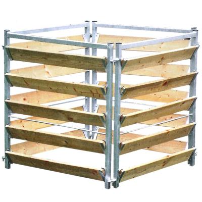 Compostbak hout/metaal 100 x 100 x 100 cm - Meuwissen agro