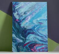 Modern canvas schilderij Acryl blauw verloop