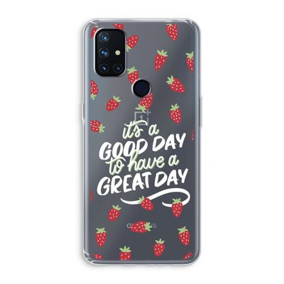 Don't forget to have a great day: OnePlus Nord N10 5G Transparant Hoesje