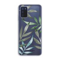 Tropical watercolor leaves: Samsung Galaxy A03s Transparant Hoesje Tropical watercolor leaves: Samsung Galaxy A03s Transparant Hoesje