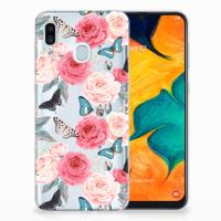 Samsung Galaxy A30 | TPU Case | Butterfly Roses