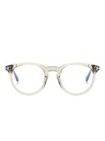 TOM FORD Eyewear lunettes de soleil à plaque logo - Gris