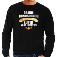 Zwarte sweater / trui Holland / Nederland supporter de enige echte bondscoach EK/ WK voor heren