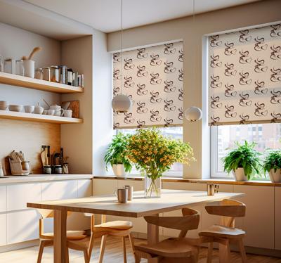 Koffieliefhebbers illustratie Rolgordijn keuken