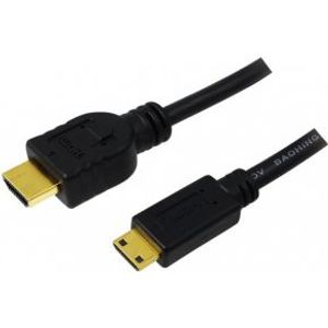 LogiLink CH0023 HDMI kabel 2 m HDMI Type A (Standaard) HDMI Type C (Mini) Zwart