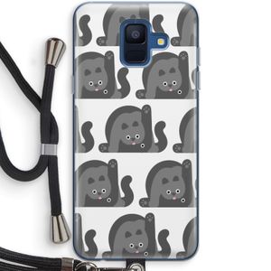 Cats: Samsung Galaxy A6 (2018) Transparant Hoesje met koord