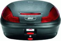 GIVI E470 Simply III Monolock Topkoffer, Topkoffers en zijkoffers voor de moto, rode relfectoren, zwarte cover - thumbnail