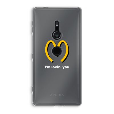 I'm lovin' you: Sony Xperia XZ2 Transparant Hoesje