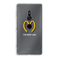 I'm lovin' you: Sony Xperia XZ2 Transparant Hoesje