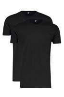 Alan Red T-shirts Derby extra lang 2-pack zwart