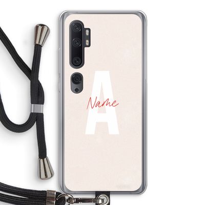 Strawberry Milkshake: Xiaomi Mi Note 10 Transparant Hoesje met koord