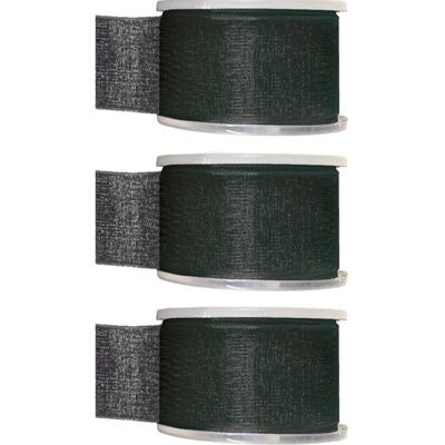 Hobby/decoratie sierlint - 3x - zwart - organza - 4 cm x 20 meter