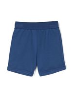 Roberto Cavalli Junior short de sport en coton à logo brodé - Bleu - thumbnail