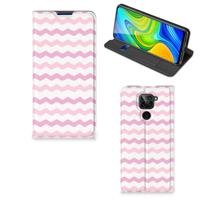 Xiaomi Redmi Note 9 | Hoesje met Magneet | Waves Roze
