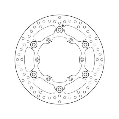 BREMBO Serie Oro remschijf, remschijven voor de moto, zwevend 78B40848 BREMBO Serie Oro remschijf, remschijven voor de moto, zwevend 78B40848