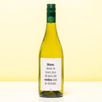 Wijnfles Jij bent de reden dat ze drinkt - Wit (Sauvignon Blanc)
