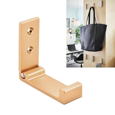 Opvouwbare kleren hanger robe haak decoratieve badkamer muur gemonteerde haken (gouden haak (Stuur schroef))