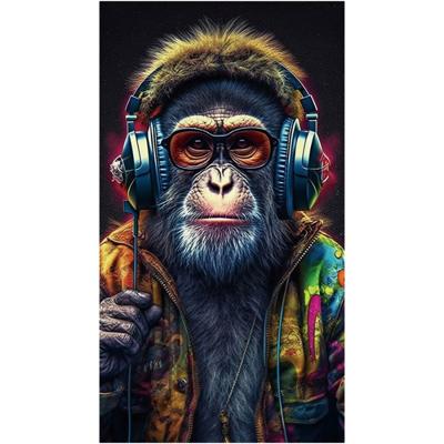 Glasschilderij - Aap - 55 x 100 cm Glasschilderij - Aap - 55 x 100 cm