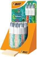 Balpen bic 4kleuren velours m assorti | 30 stuks