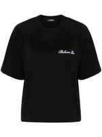 Balmain t-shirt en coton à logo brodé - Noir - thumbnail