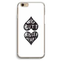 Big butt bigger heart: iPhone 6 / 6S Transparant Hoesje