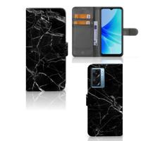OPPO A77 5G | A57 5G | Bookcase | Marmer Zwart - Origineel Cadeau Vader
