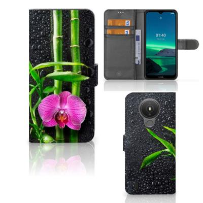 Nokia 1.4 Hoesje Orchidee | Portemonnee hoesje