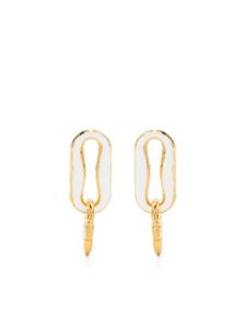 Off-White boucles d'oreilles à breloques émaillées