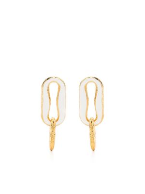 Off-White boucles d'oreilles à breloques émaillées