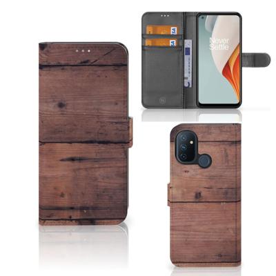 OnePlus Nord N100 | Book Style Case | Old Wood